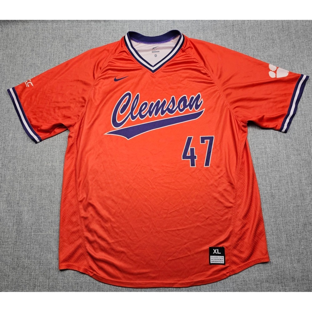 Clemson Tigers Baseball Jersey Mens XL Nike Practice Team‎ Issued Authentic #47